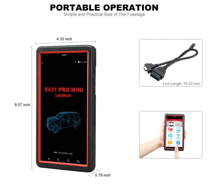X431 2年の自由な更新の進水X-431 Prが付いているプロ小型進水X431プロ小型Bluetooth/Wifi完全なECUの自動診察道具