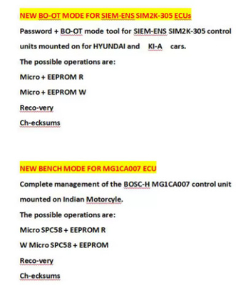 ECU Master KT200II ECU Programmer  Dongle Add License Optimized Hardware Stable USB Support Bench OBD BDM