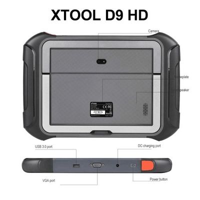 XTOOL D9HD Truck and Car diagnostic tool 12V to 24V 42+Special Functions Topology Mapping for Diesel/gasoline Replace PS90 PRO