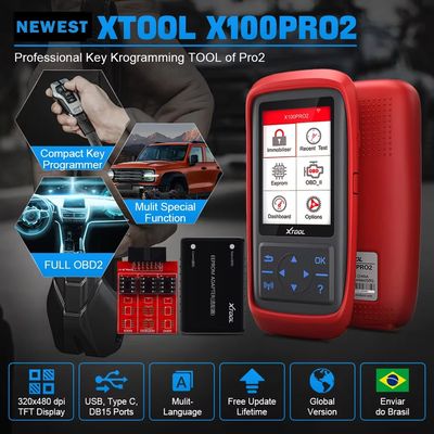 Xtool X100 Pro2 Auto Key Programmer Automotive Scanner IMMO Car OBD2 Code Reader Diagnostic Tool With EEPROM Adapter Free Update          