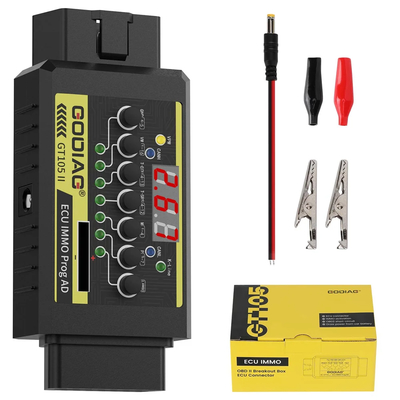 GODIAG GT105 II ECU IMMO Prog AD ブレイクアウトボックス ECUコネクタ GT105 II 電圧アラームプロンプト機能付き