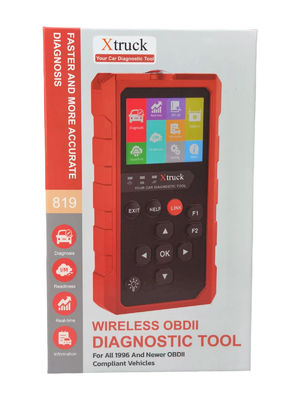 Xtruck 819 OBD2 スキャナー 自動車診断ツール 9 メジャープロトコル サポート 2.8 インチ IPS ディスプレイと 16 ピンの OBDII コンネクタ